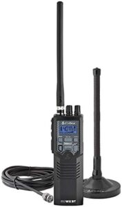 Cobra HHRT50 Road Trip CB Radio - 2-Way Handheld Emergency Radio with Access to Full 40 Channels & NOAA Alerts, Rooftop Magnet Mount Antenna and Omni-Directional Microphone, Black, 6.3" x 2" x 1.75"