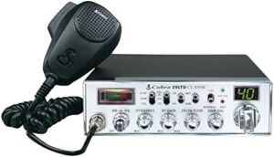 Cobra 29LTDCHRC 29LTD Chrome Finish Classic 40 Channel Mobile CB Radio Canadian Compliant with Blue Channel LEDs and Signal Strength Meter.