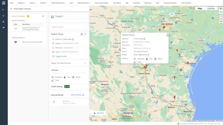 InRoute Connect leverages Intangles' AI-powered insights and marries them to a network of maintenance shops across North America. - Photo: Intangles