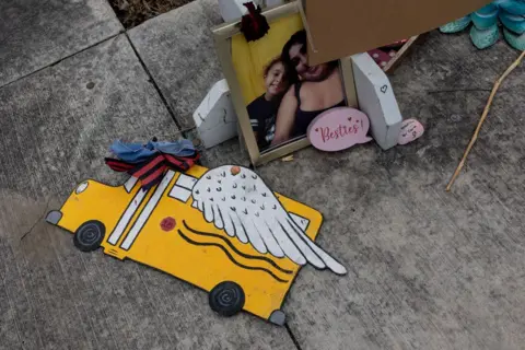 Getty A mural made for on the victims of the deadly mass school shooting in Uvalde, Texas