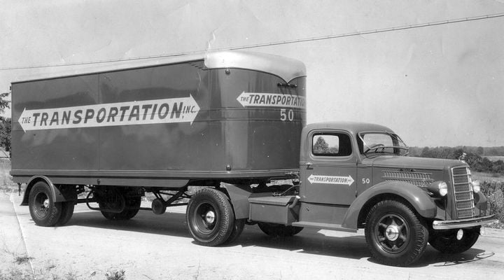 A 1936 Epes tractor-trailer.