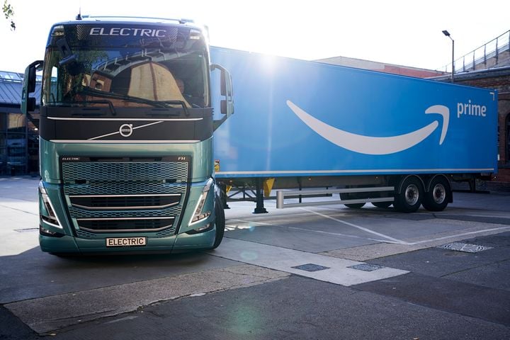 Volvo Trucks will deliver 20 fully electric heavy-duty trucks to Amazon in Germany by year end.