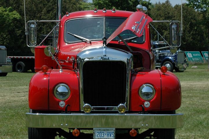 The B Series' hinged, two-peice hood was one of many throwback design features held over from 1930s truck styling. - Photo: Jim Park