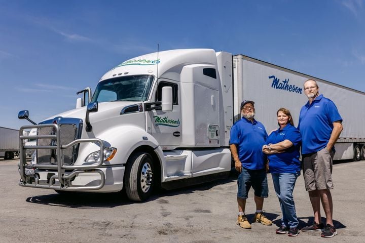 Matheson drivers from Salt Lake City with one of the company’s CNG trucks.