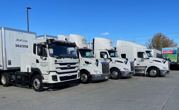 The M&M Cartage fleet now includes electric, along with renewable natural gas and diesel powered...