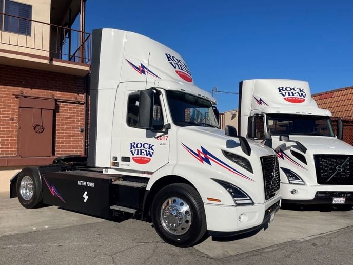 Rockview Farms’ Volvo VNR Electric trucks are the last trucks to be funded through the Volvo...