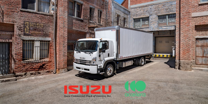 Isuzu cabover truck.