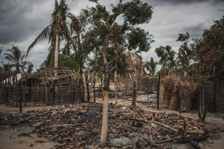 A destroyed home in Mozambique