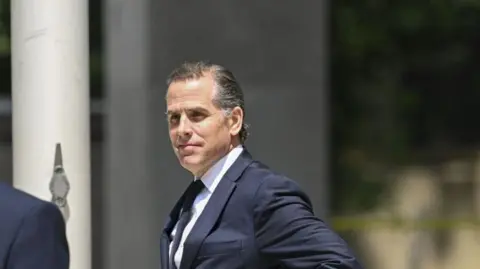 Getty Images Hunter Biden outside court in July 2023