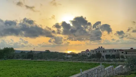 Maria Shaya A view of Alma al-Shaab and the surrounding countryside in spring 2020, with the Mediterranean visible in the distance