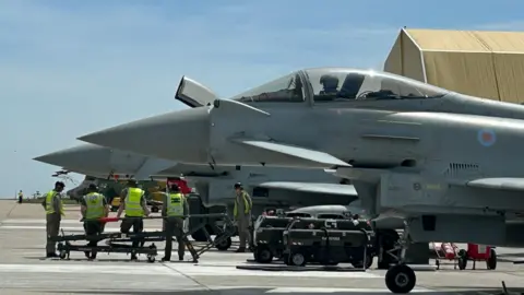 BBC Eurofighter Typhoons in Romania