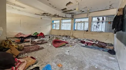 BBC Image gathered by Gaza Today in the aftermath of an Israeli strike on a UN school in Nuseirat on Thursday morning.