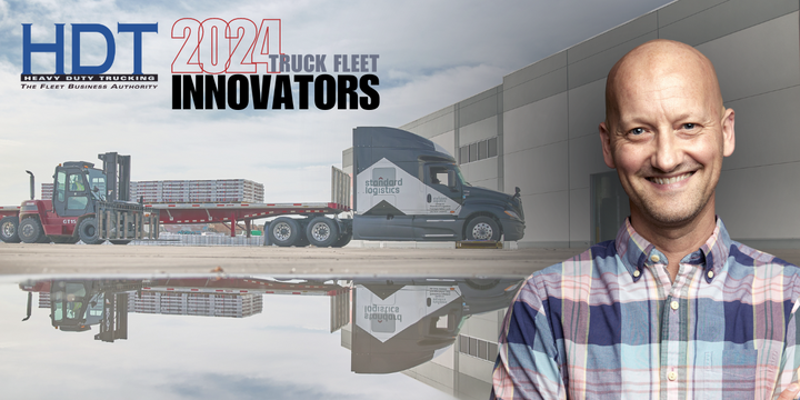 HDT 2024 Truck Fleet Innovator Volker Bargenda invests in technology and people for success. - Image: HDT Graphic | Standard Logistics Photos