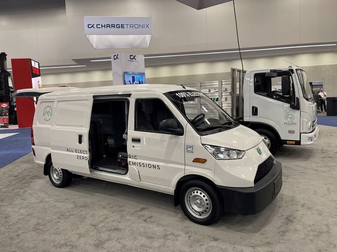 Mullen electric cargo van at ACT Expo 2024.