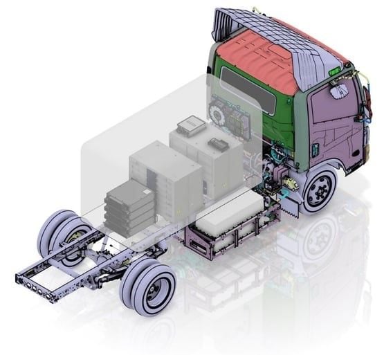 Cutaway view of the Mullen PowerUp mobile EV charging platform.