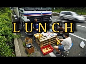 POV Truck driver routine Lunch cooking