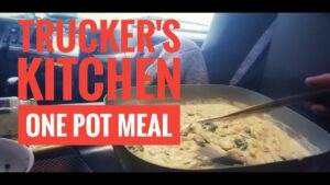 Trucker’s Kitchen: Chicken Spinach Mushroom Alfredo