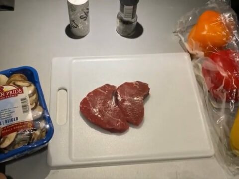 Cooking Steak & Veggies In A Semi Trucker Cooking OTR Meal Vlog