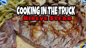 COOKING IN THE TRUCK| RIBEYE STEAK| OTR TRUCKING LIFE| LDR FILIPINAAMERICAN COUPLE