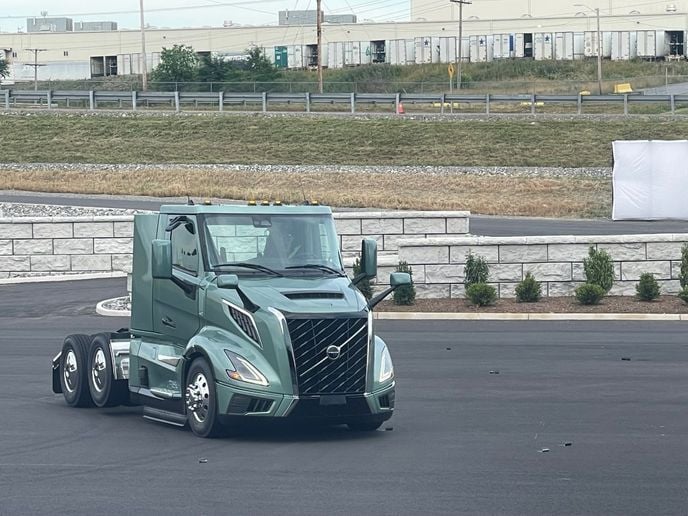 2024 Volvo VNL truck on a track.