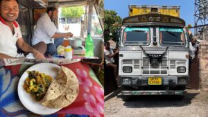 Cooking inside the truck with Indian truck driver CHEF WHO IS AN TRUCK DRIVER NOW