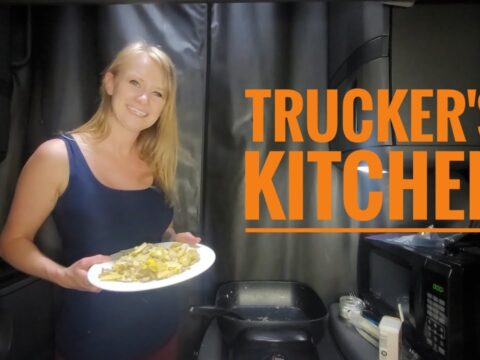 COOKING Breakfast Scramble in our SEMI TRUCK Trucker’s Kitchen