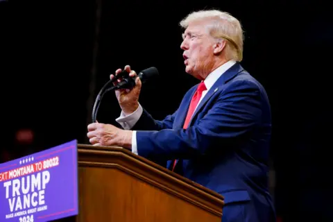 Getty Images Donald Trump at a rally in Montana