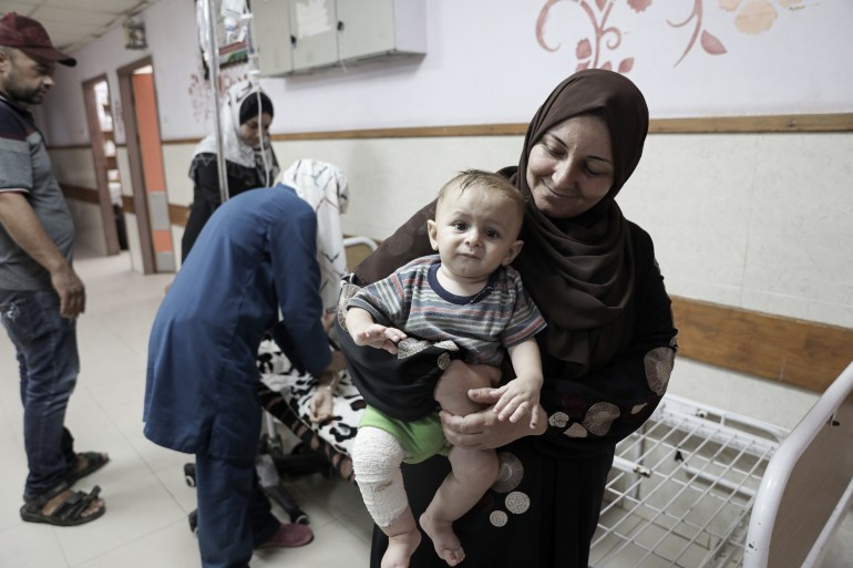 Polio in Gaza [Abdelhakim Abu Riash/Al Jazeera]