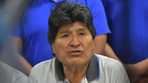 EPA Evo Morales speaks during a news conference