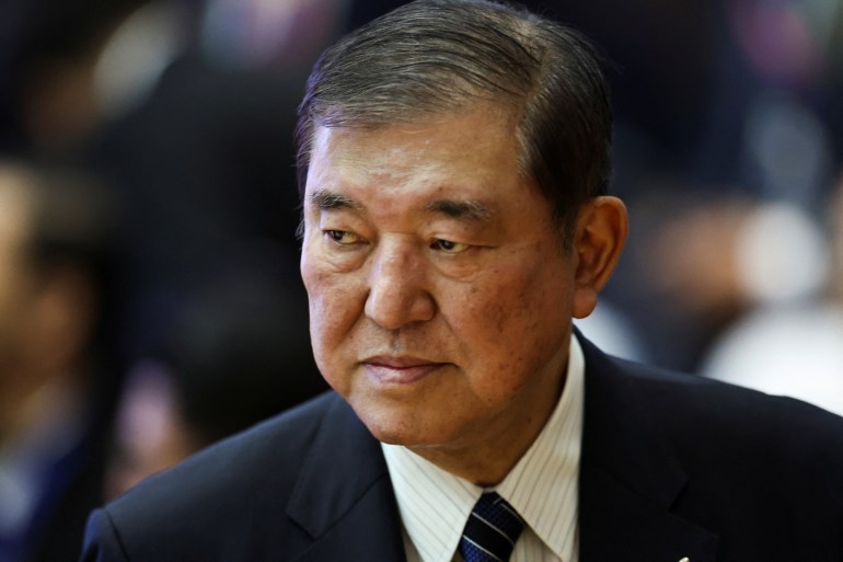 Japanese Prime Minister Shigeru Ishiba attends the 27th ASEAN-Japan Summit, at the National Convention Centre, in Vientiane, Laos, October 10