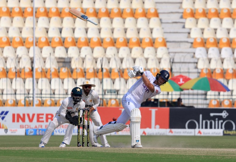 Cricket - Second Test - England v Pakistan - Multan Cricket Stadium, Multan, Pakistan - October 18, 2024 England's Ben Stokes in action REUTERS/Akhtar Soomro TPX IMAGES OF THE DAY