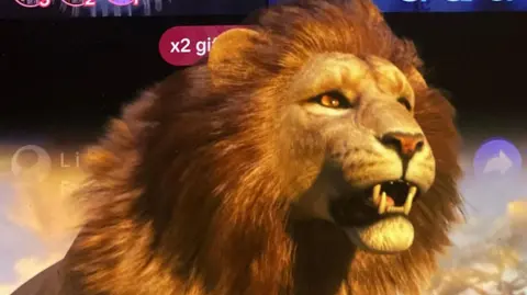 TikTok The lion - an expensive virtual gift users send to show their support.