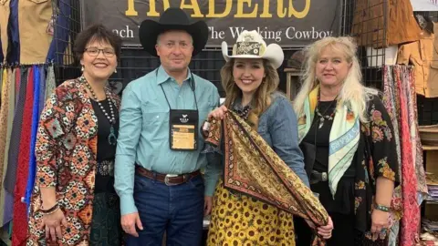 from Wyoming Traders Alan Chadwick at a trade show for the apparel for the working cowboy