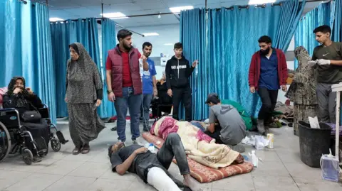 World Health Organization Photo posted by the World Health Organization's director general showing patients being treated inside Kamal Adwan hospital, in northern Gaza (24 October 2024)  