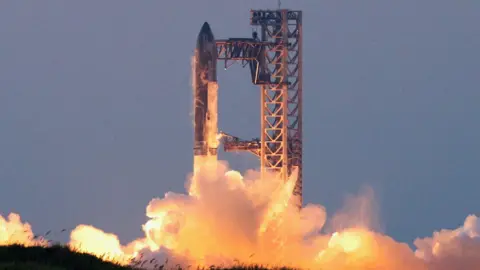 Reuters SpaceX's Starship lifts off during its fifth flight test, in Boca Chica, Texas.