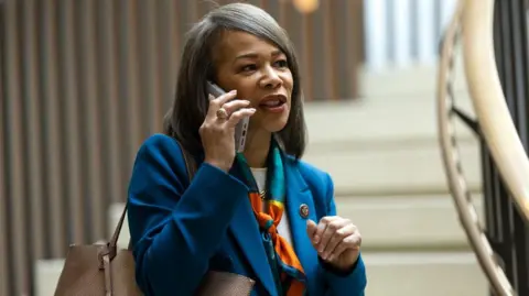 Getty Images  Lisa Blunt Rochester on the phone