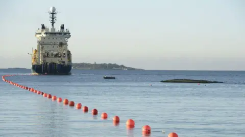 Getty Images C-Lion1 telecommunications cable being laid to the bottom of the Baltic Sea off Helsinki, October 2015