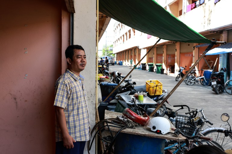 Naung Yoe, 40, one of People's Goal directors, at a training centre near the Thailand-Myanmar border on November 1, 2024 [Valeria Mongelli/Al Jazeera]