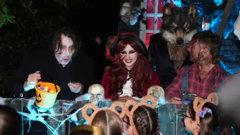 PA Media Jonathan Ross outside his house in north London during a Halloween Party 