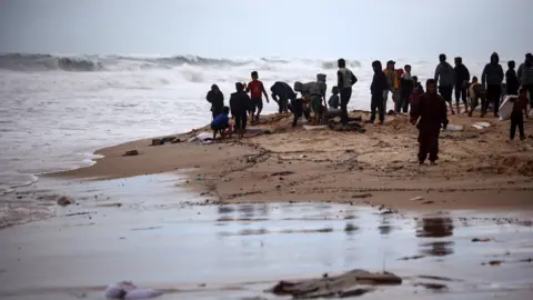 Displaced on the beach at Deir Al Balah