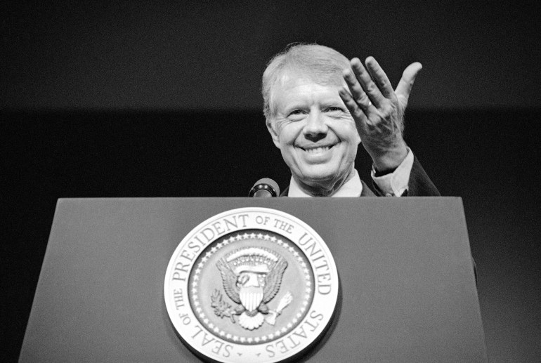 When Jimmy Carter was inaugurated in 1977, he pardoned those who evaded the Vietnam War draft. (AP Photo)